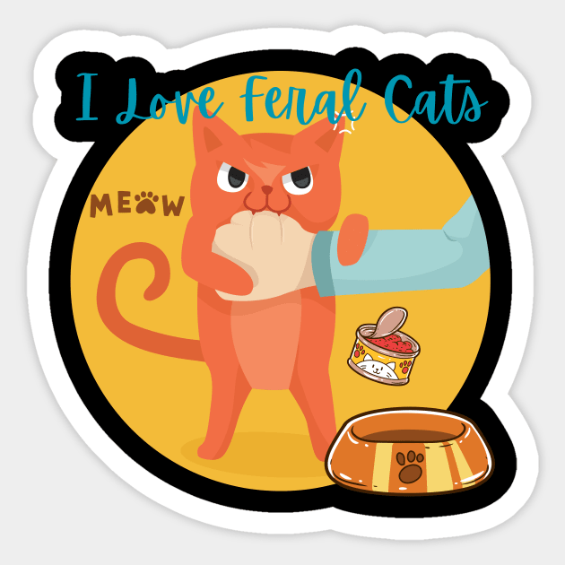 Princess Of Feral Cats Sticker by ahlama87